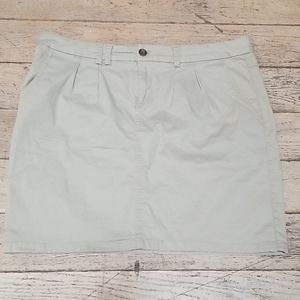 H&M Khaki Cotton Stretch Short Skirt 12